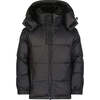 The Night Watch High Collar Mid-Length Hooded Puffer Jacket, Black - Puffers & Down Jackets - 1 - thumbnail