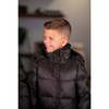 The Night Watch High Collar Mid-Length Hooded Puffer Jacket, Black - Puffers & Down Jackets - 2