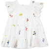 All-Over Floral Print Eyelet Baby Dress, White - Dresses - 1 - thumbnail