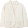 Ultra Soft Fleece Button-Down Sweater Jacket, White - Sweaters - 1 - thumbnail