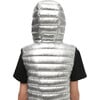 Air Down Metallic Vest With Zip Pockets, Silver - Vests - 6