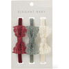 Xmas Lacey Bow Velvet Headband, Multicolors (Pack Of 3) - Hair Accessories - 2