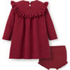 Snowflake Dress & Bloomer, Red - Dresses - 2