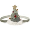 Christmas Tree & Bell Velvet Headband, Green - Hair Accessories - 1 - thumbnail