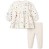 Arctic Family Printed Organic Fleece Dress & Rib Legging, Multicolors - Suits & Separates - 1 - thumbnail