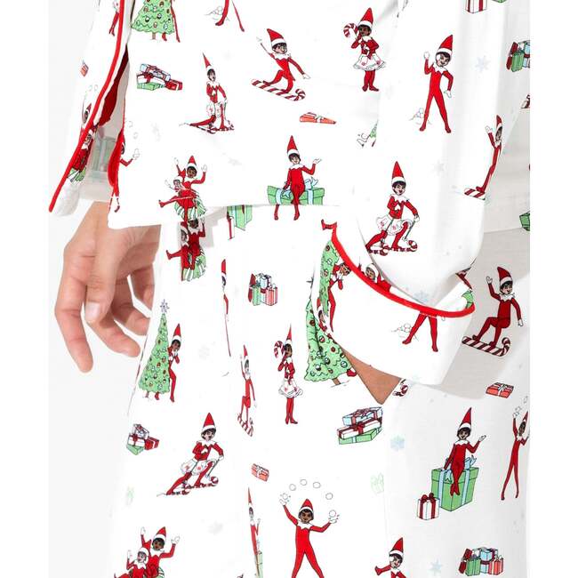 The Elf On The Shelf Bamboo Women's Pajama Set, White - Pajamas - 3