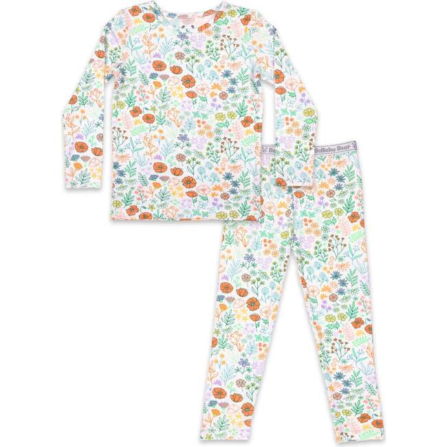 Summer Floral Bamboo Kids Pajamas, Florals