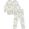 Summer Floral Bamboo Kids Pajamas, Florals - Pajamas - 1 - thumbnail