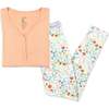 Summer Floral Bamboo Women's Pajama Set, Florals - Pajamas - 1 - thumbnail