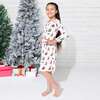 The Elf On The Shelf Bamboo Girls' Long Sleeve Dress, White - Dresses - 5