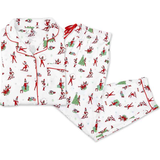 The Elf On The Shelf Bamboo Women's Pajama Set, White - Pajamas - 5