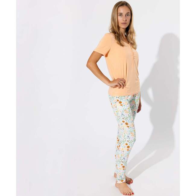 Summer Floral Bamboo Women's Pajama Set, Florals - Pajamas - 2