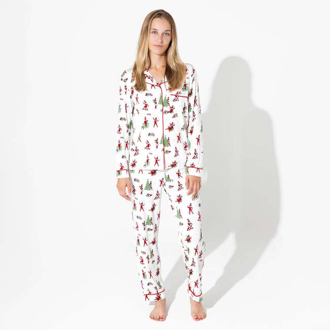 The Elf On The Shelf Bamboo Women's Pajama Set, White - Pajamas - 6