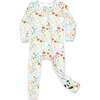 Summer Floral Bamboo Convertible Footie, Florals - Footie Pajamas - 1 - thumbnail