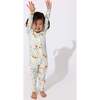 Summer Floral Bamboo Convertible Footie, Florals - Footie Pajamas - 2