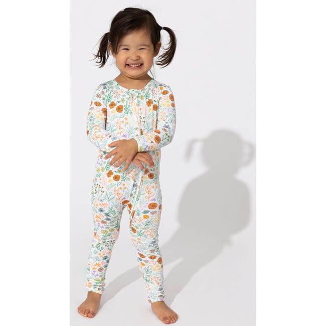 Summer Floral Bamboo Convertible Footie, Florals - Footie Pajamas - 3