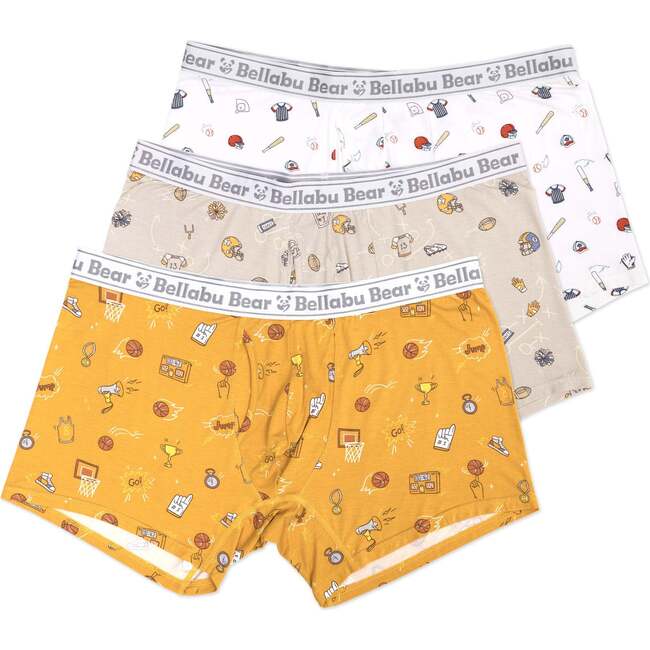 Sports Bamboo Men's Boxer Brief 3-Pack, Orange