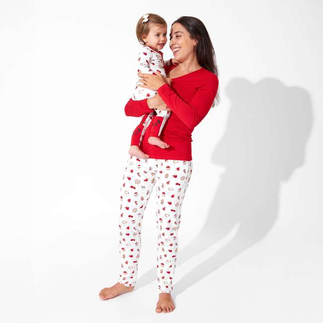 Sugar Cookies Bamboo Women's Pajama Set, White - Pajamas - 3