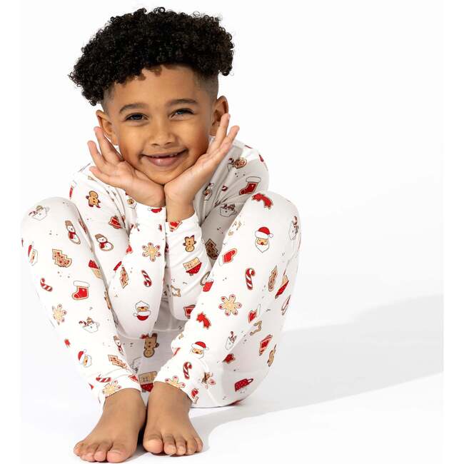 Sugar Cookies Bamboo Kids Pajamas, White - Pajamas - 3