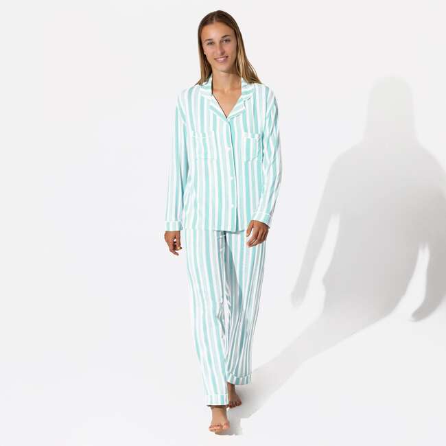 Slumber Stripes Bamboo Women's Pajama Set, Stripes - Pajamas - 3