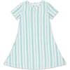 Slumber Stripes Bamboo Girls' Short Sleeve Dress, Stripes - Dresses - 1 - thumbnail