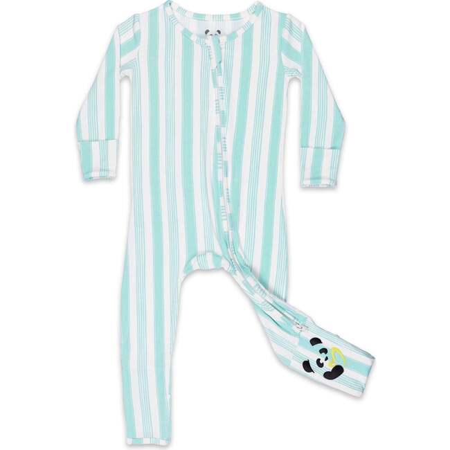 Slumber Stripes Bamboo Convertible Footie, Stripes