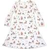 Santa's Workshop Bamboo Girls' Long Sleeve Dress, White - Dresses - 1 - thumbnail