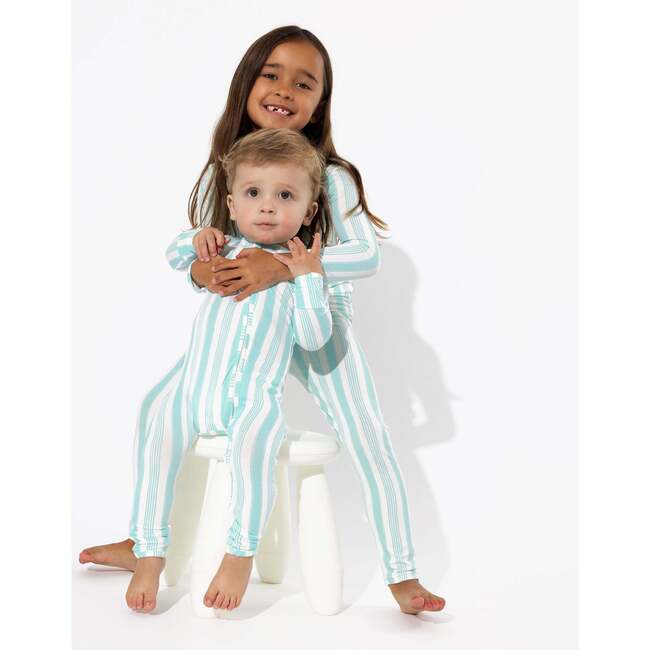 Slumber Stripes Bamboo Convertible Footie, Stripes - Footie Pajamas - 4