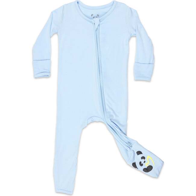 Sky Blue Bamboo Convertible Footie, Blue