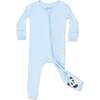 Sky Blue Bamboo Convertible Footie, Blue - Footie Pajamas - 1 - thumbnail