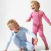 Sky Blue Bamboo Kids Pajamas, Blue - Pajamas - 3