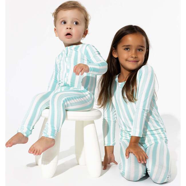 Slumber Stripes Bamboo Convertible Footie, Stripes - Footie Pajamas - 6