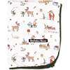 Santa's Workshop Bamboo Blanket, White - Blankets - 1 - thumbnail