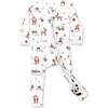 Santa's Workshop Bamboo Convertible Footie, White - Footie Pajamas - 1 - thumbnail