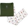 Santa's Workshop Bamboo Men's Pajama Set, White - Pajamas - 1 - thumbnail