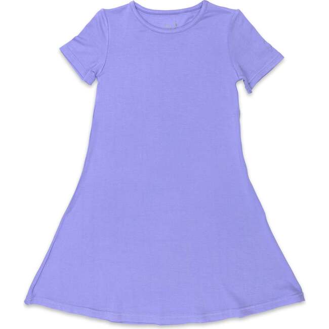 Poppin Purple Bamboo Girls' Short Sleeve Dress, Purple