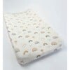 Rainbows Bamboo Changing Pad Cover, White - Changing Pads - 1 - thumbnail