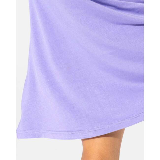 Poppin Purple Bamboo Girls' Short Sleeve Dress, Purple - Dresses - 2