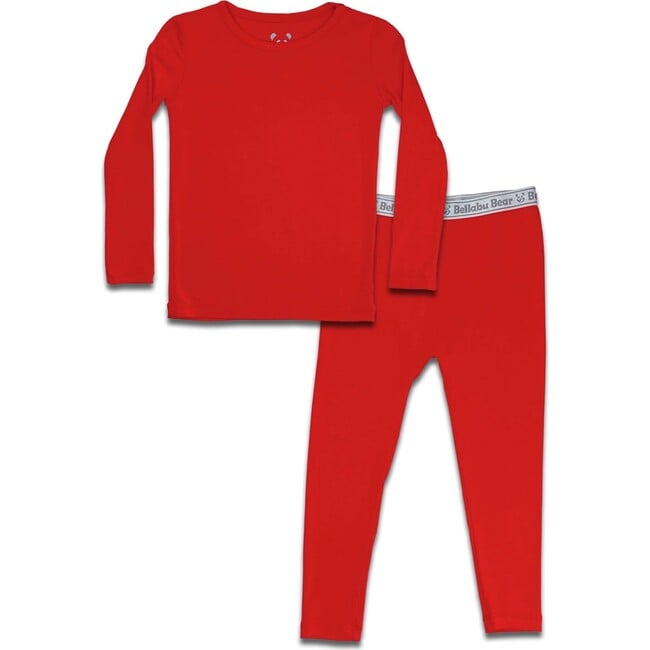 Winterberry Red Kids Bamboo Pajamas, Red