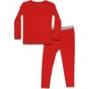 Winterberry Red Kids Bamboo Pajamas, Red - Pajamas - 1 - thumbnail