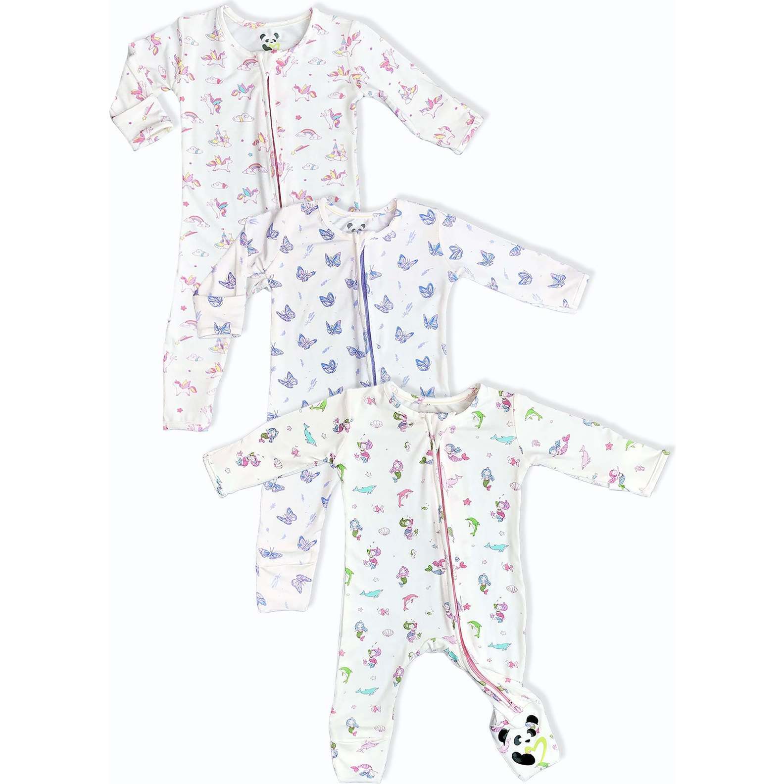 Whimsical Bundle - Bamboo Convertible Footie, Multi - Footie Pajamas - 1