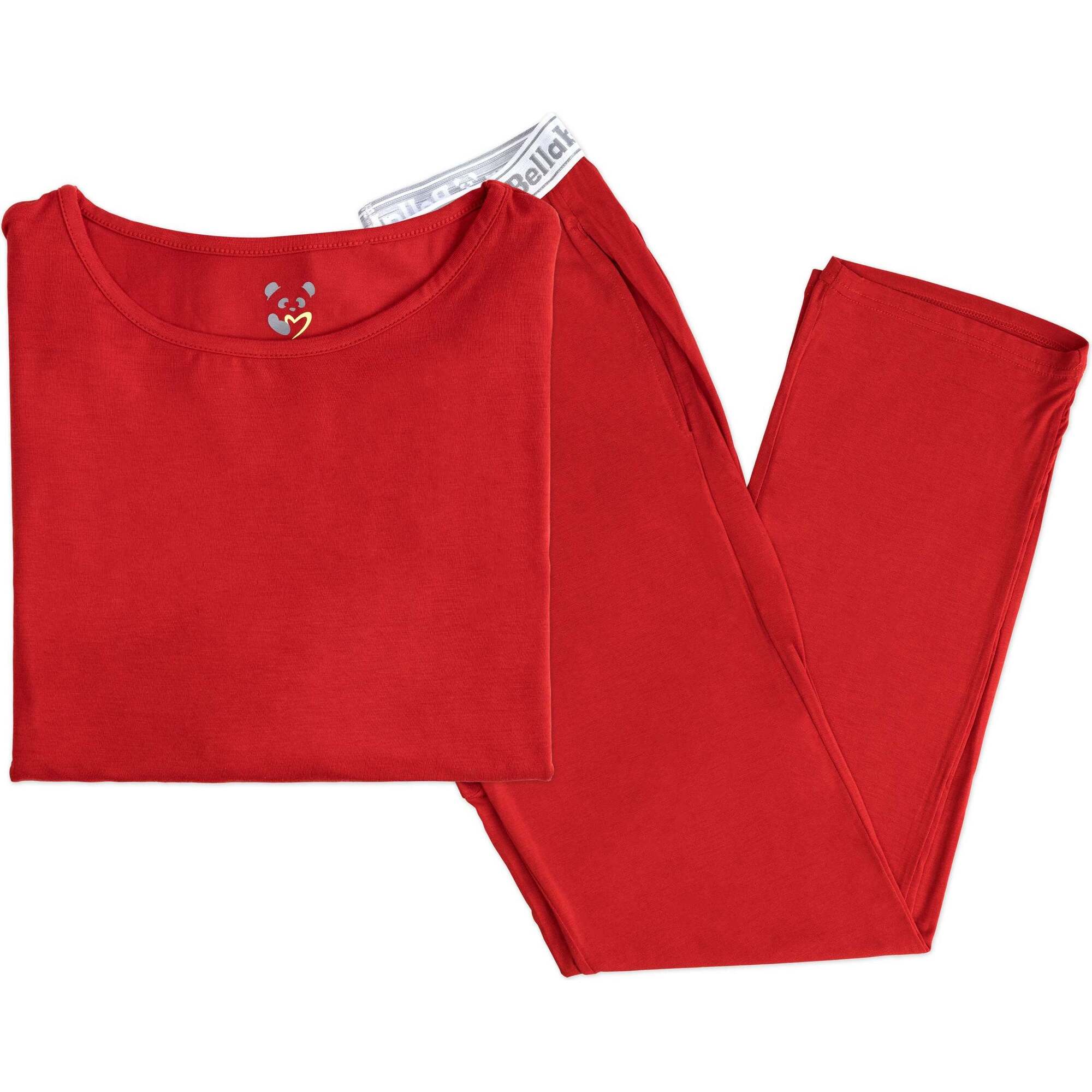 Winterberry Red Bamboo Men's Pajama Set, Red - Pajamas - 1