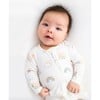 Rainbows Bamboo Convertible Footie, White - Footie Pajamas - 3