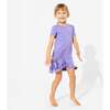 Poppin Purple Bamboo Girls' Short Sleeve Dress, Purple - Dresses - 3