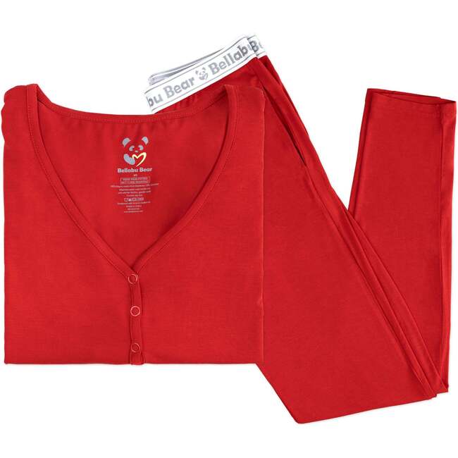 Winterberry Red Bamboo Women's Pajama Set, Red