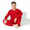 Winterberry Red Bamboo Men's Pajama Set, Red - Pajamas - 2