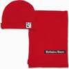 Winterberry Red Bamboo Swaddle & Beanie Set, Red - Swaddles - 1 - thumbnail