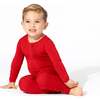 Winterberry Red Bamboo Convertible Footie, Red - Footie Pajamas - 2