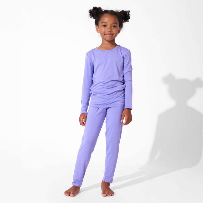 Poppin Purple Bamboo Kids Pajamas, Purple - Pajamas - 3