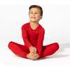 Winterberry Red Kids Bamboo Pajamas, Red - Pajamas - 3